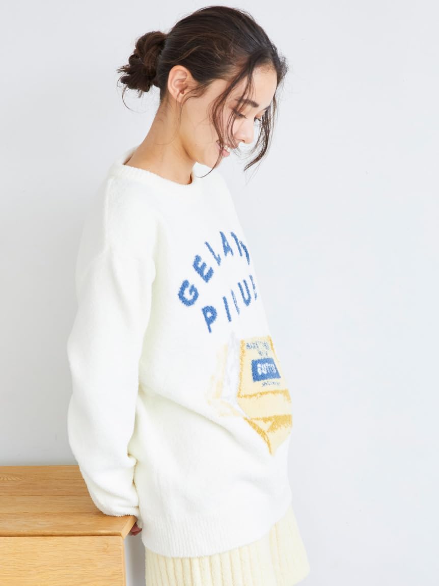 Gelato Pique PWNT244056 Women's Souffle BUTTER JQD Pullover, CRM